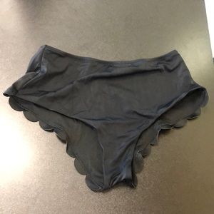 target high waisted scalloped swim bottoms